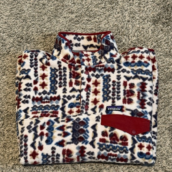 Patagonia XXL Multicolor Patterned Synchilla Fleece Pullover - Picture 2 of 7